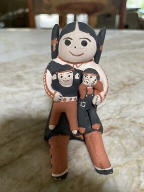 Cochiti Storyteller by Mary O. Chalan Mother And Two Children